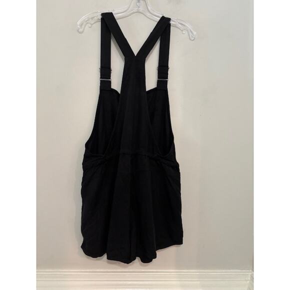 Aritzia Wilfred Free Beatriz Romper Overalls Shorts Black Womens Medium Coastal - Picture 3 of 9